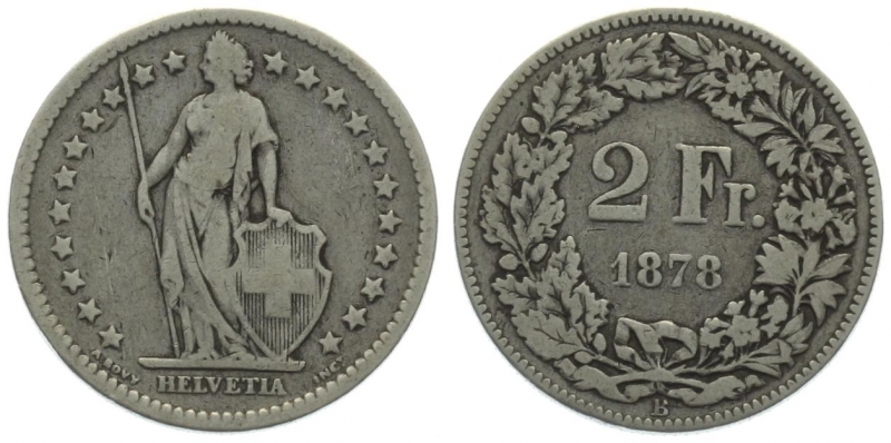 2 Franken 1878 B